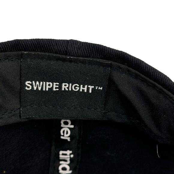 Tinder Flame Swipe Right Online Dating Pink Embroidered Ball Cap Hat One Size - Picture 8 of 8